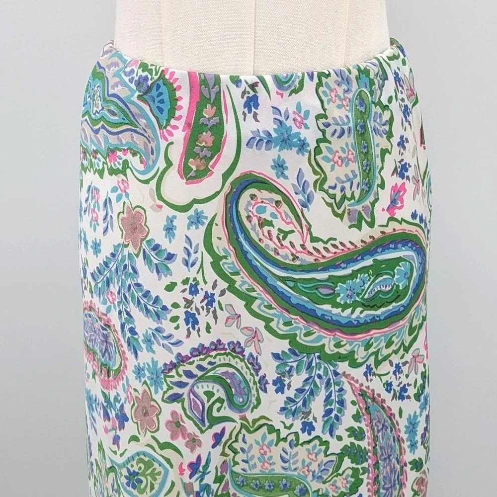 Easel Pastel Paisley Maxi Skirt M Boho‎ Spring Lightweight Casual Weekend